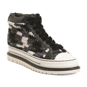 NEW KROJAY Made In Usa Men's Sport Casual Sneakers in Black/white 1225 8m4